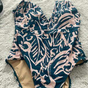 Summersalt one piece swimsuit in pink and green - size 10